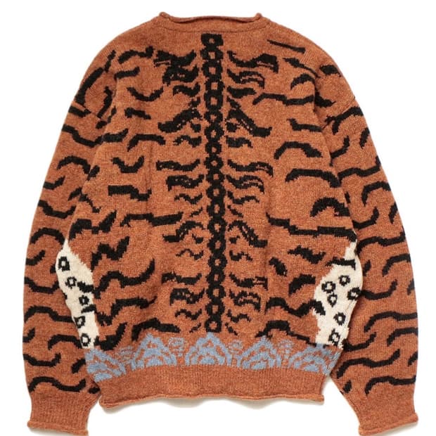 캐피탈 7G 네팔타이거 크루넥 니트