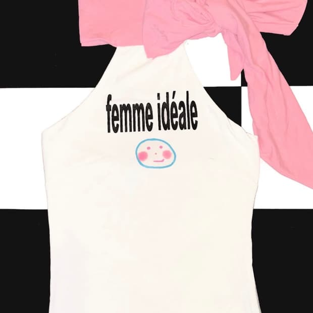 Omighty 오마이티 홀터넥 탑 핑크 키키 키야