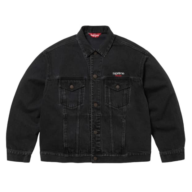 슈프림 데님 트러커 자켓 블랙 - 25SS