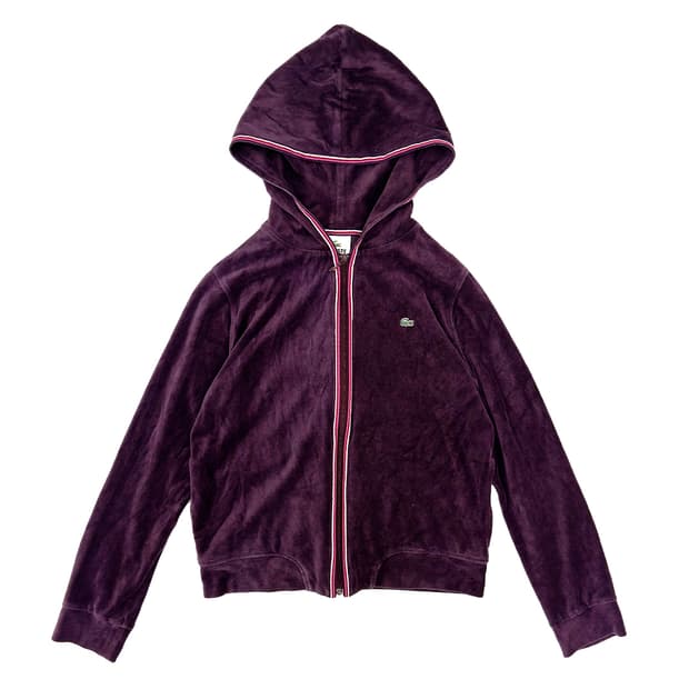 Lacoste Velvet Zip-Up Hoodie/ 40