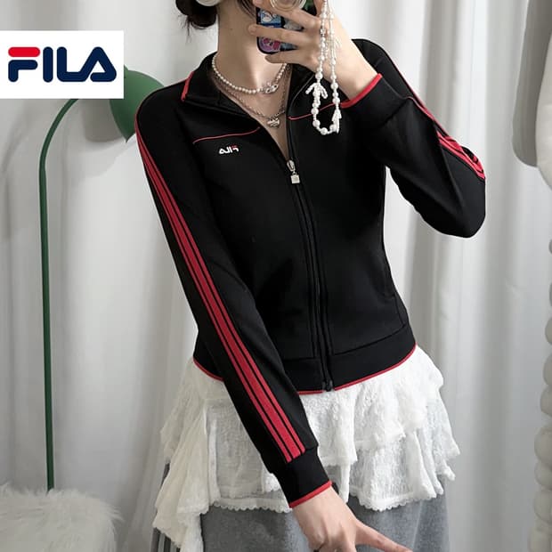 휠라 블랙 & 레드 져지