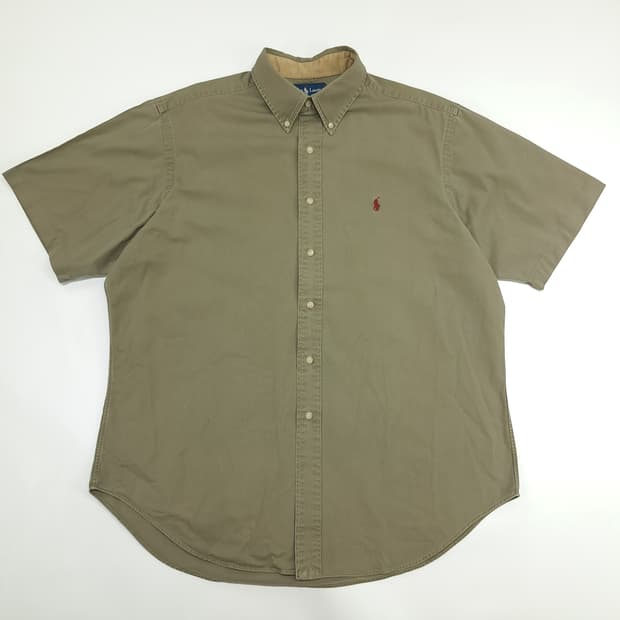Co776 XL 폴로 랄프로렌 올리브그린 반팔 셔츠 남방