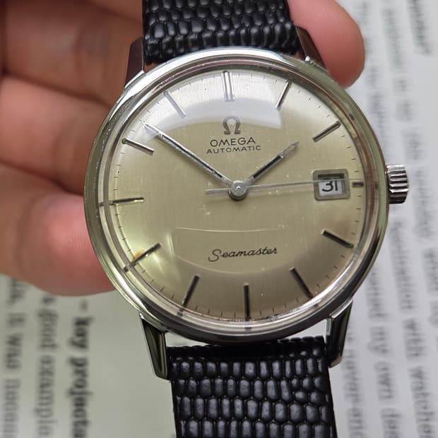 레어] 빈티지 오메가 씨마스터 오리지널 돔형다이얼 싱글데이트 오토매틱 
