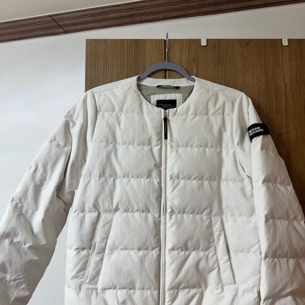 내셔널 지오그래픽 경량 패딩 아이보리 여성95