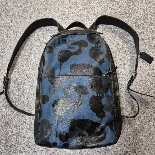 코치 COACH 카모 가죽 백팩