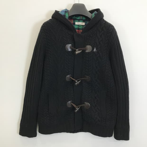 빈폴 꽈배기 니트 떡볶이 후드점퍼 [100사이즈]