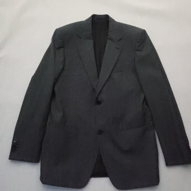 휴고보스 남성용 모직 체크 패턴 블레이저 L