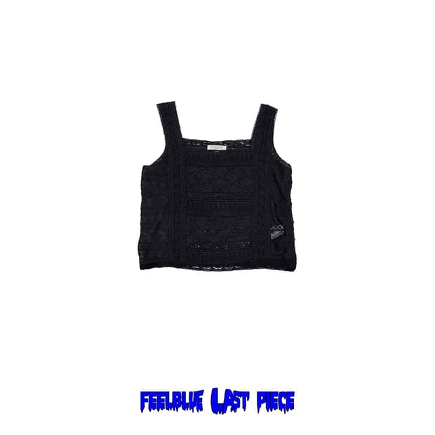 Crochet Square-Neck Tank slip top