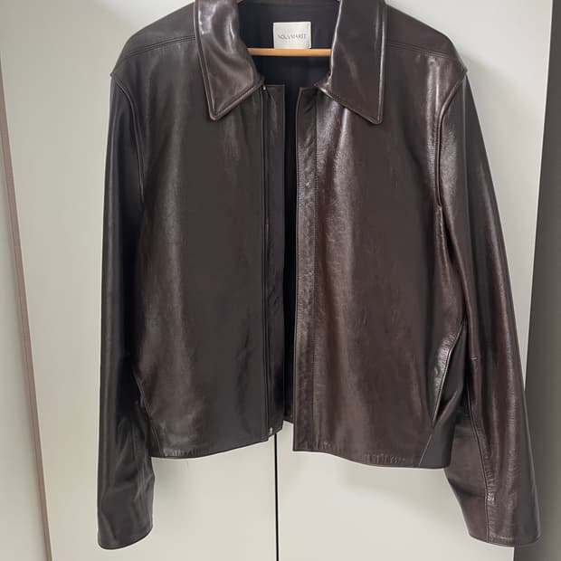 누마레 레더 자켓 다크브라운 L사이즈 