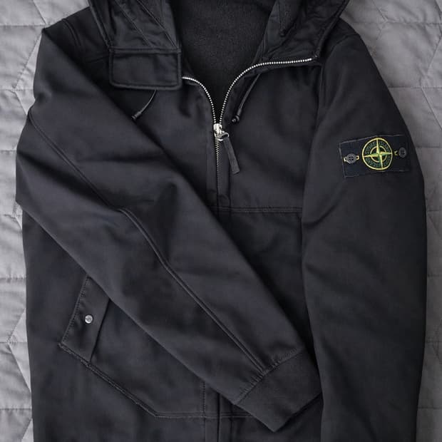 [정품] 스톤아일랜드 소프트쉘 바람막이 후드 자켓 S