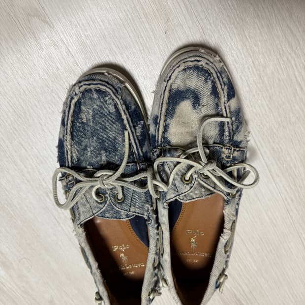 polo ralph lauren 데님 보트슈즈