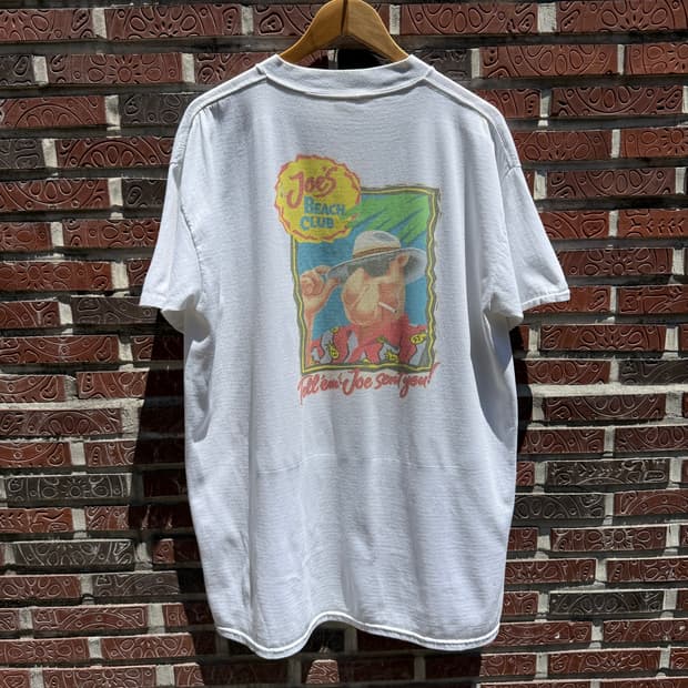 카멜 90s 빈티지 포켓 티셔츠