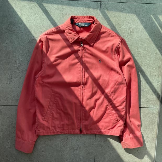 폴로랄프로렌 코랄핑크 헤링턴자켓