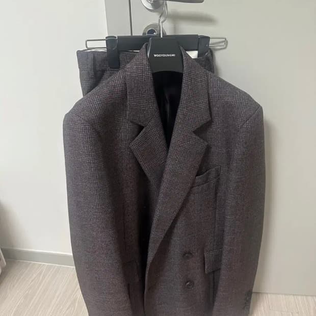 우영미 20fw 메인체크 셋업 