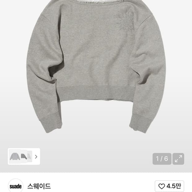 SUNNY ONE SHOULDER CREWNECK [GRAY]