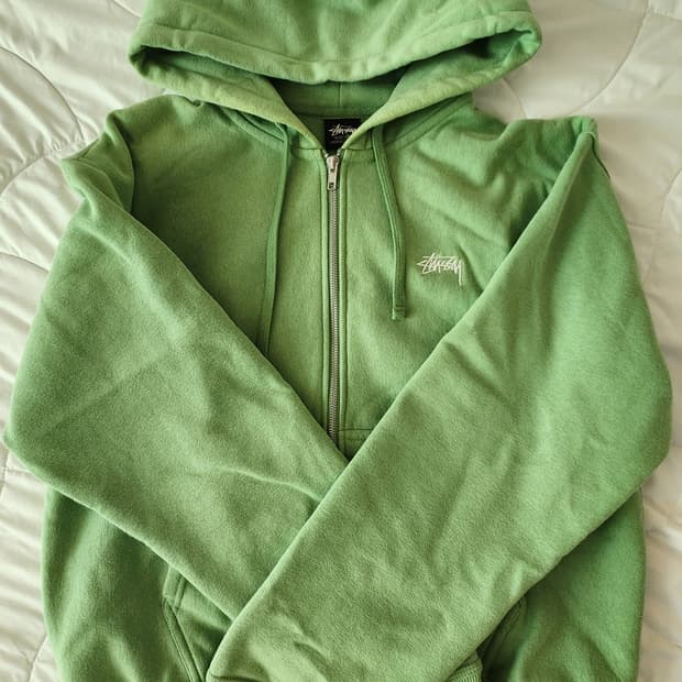 스투시 스탁 로고 후드집업