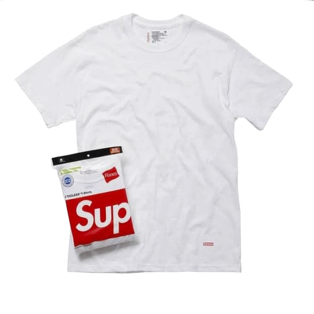 새상품 슈프림 헤인즈 반팔 3p