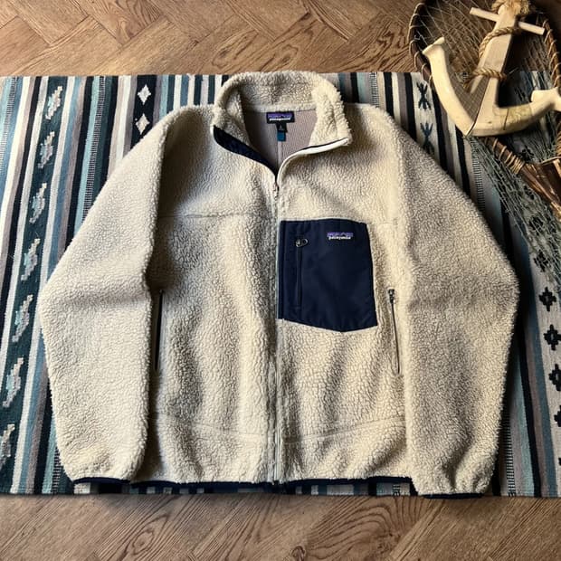 [S]파타고니아 레트로 X 화이트 플리스 자켓