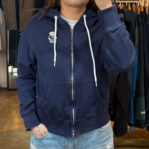 키르시 네이비 투웨이 후드집업