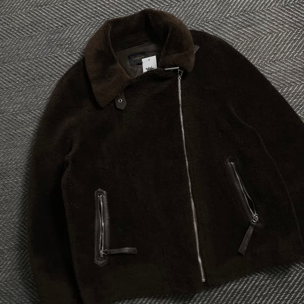 카시바디 빈티지 미니멀 양모 무스탕 자켓y 4062