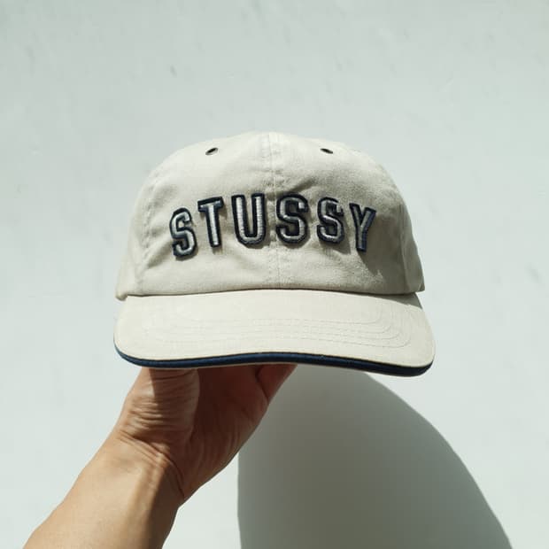 90s STUSSY flexfit pannel cap