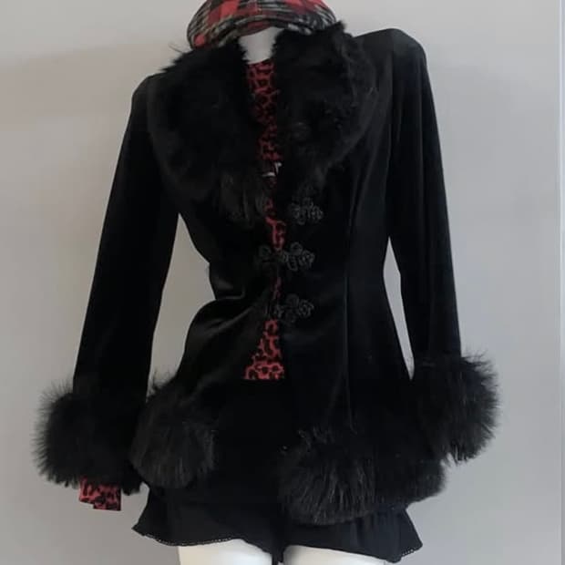 일본 빈티지 일브 케토하우스 큐빈티지 샵오공이 퍼코트 퍼자켓 고딕 고스