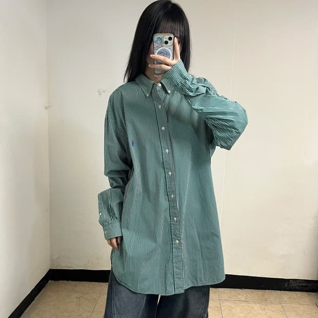 Polo Ralph Lauren Green Striped Shirt