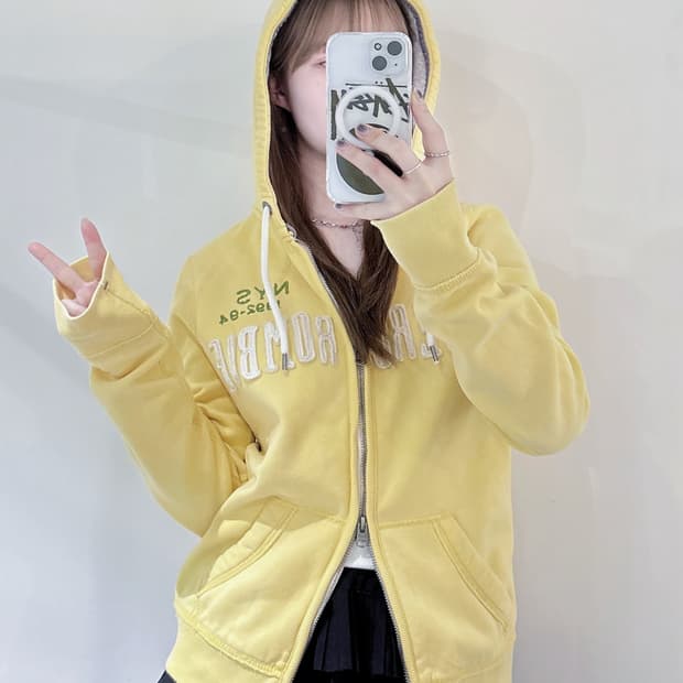 아베크롬비 레몬 투웨이 빅로고 후드집업