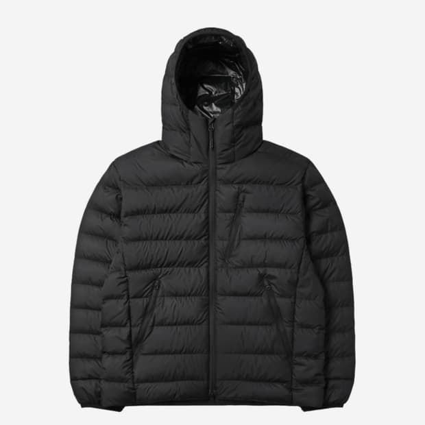 [S]무신사 스탠다드 시티 레저 후드 라이트 다운 자켓 블랙 경량패딩