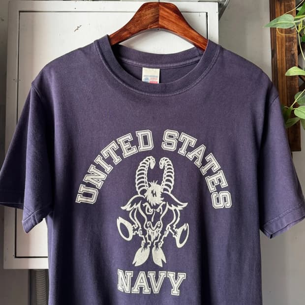 [S]버즈릭슨 U.S NAVY 고트 프린팅 티셔츠