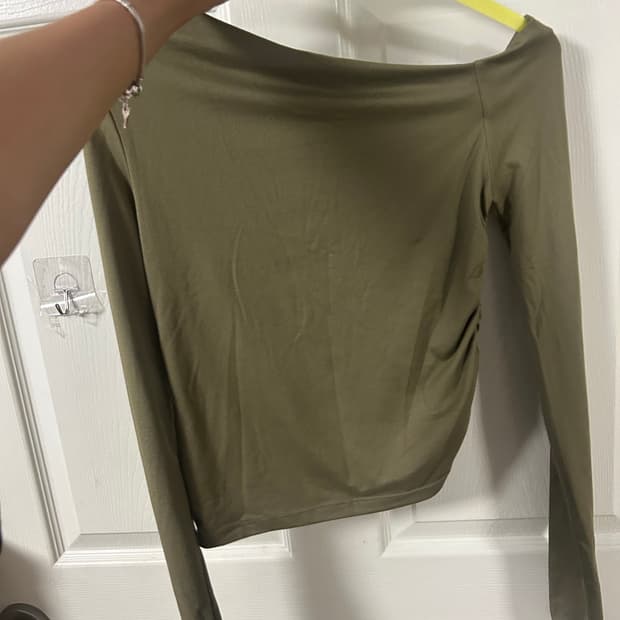 다이애그널 one shoulder soft tee (khaki) 