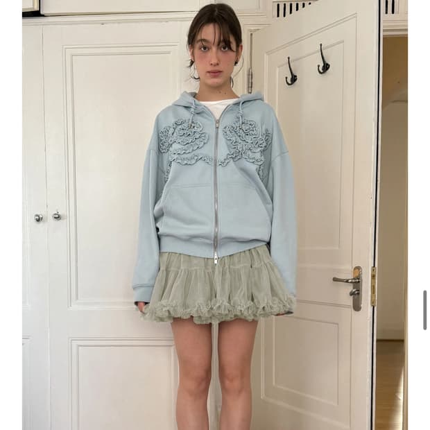 시눈 rose firll 후드집업 블루