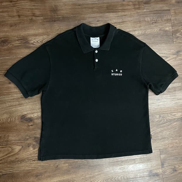 아이앱 스튜디오 블랙 피케 셔츠 PK 반팔 카라티