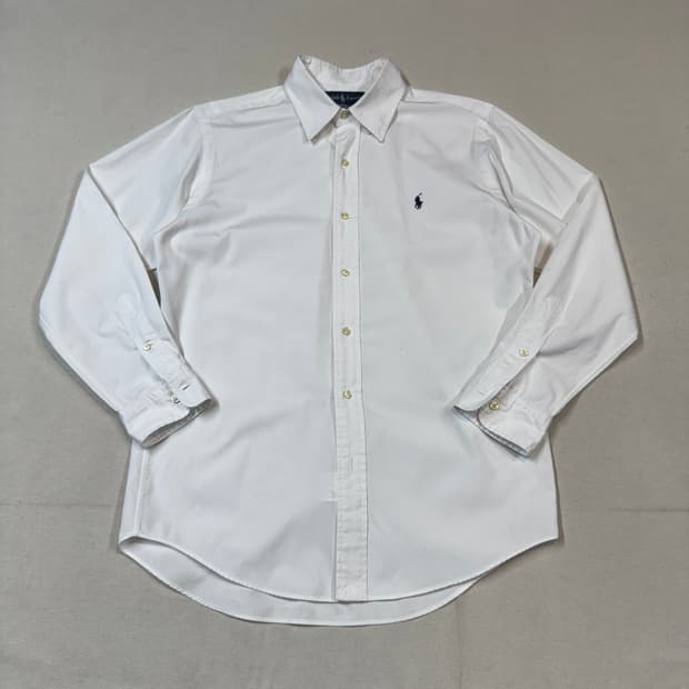 S) 폴로 랄프로렌 클래식 화이트 옥스포드 셔츠 커스텀핏