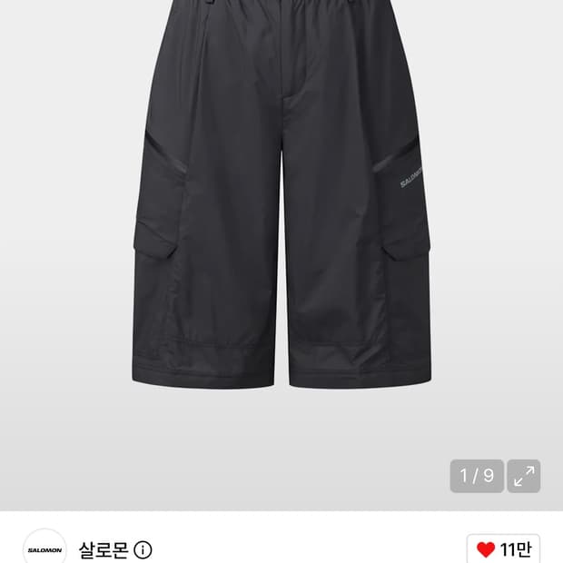 살로몬 소프트피크 파라슈트 숏츠 (차콜 L)