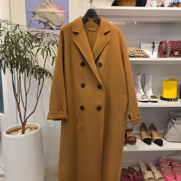 시스템 캐시미어 블랜딩 더블 코트