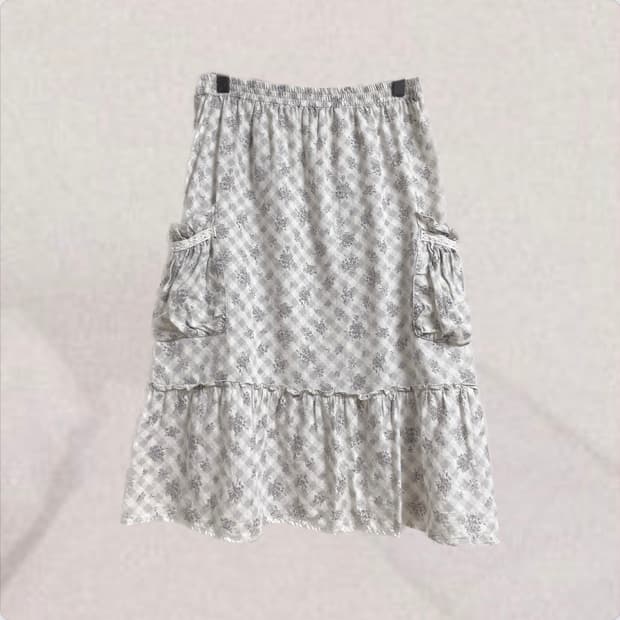 빈티지 모리걸 모리룩 밴딩 스커트 치마 원피스