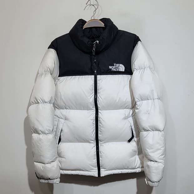 (M) 노스페이스 눕시패딩 점퍼 검흰 투톤  700 다운자켓 