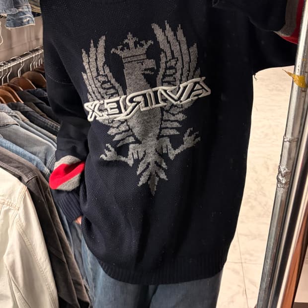 (정품/L) 아비렉스 스웨터 a1