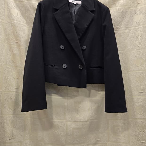 나이스클랍 블랙 크롭 자켓  S