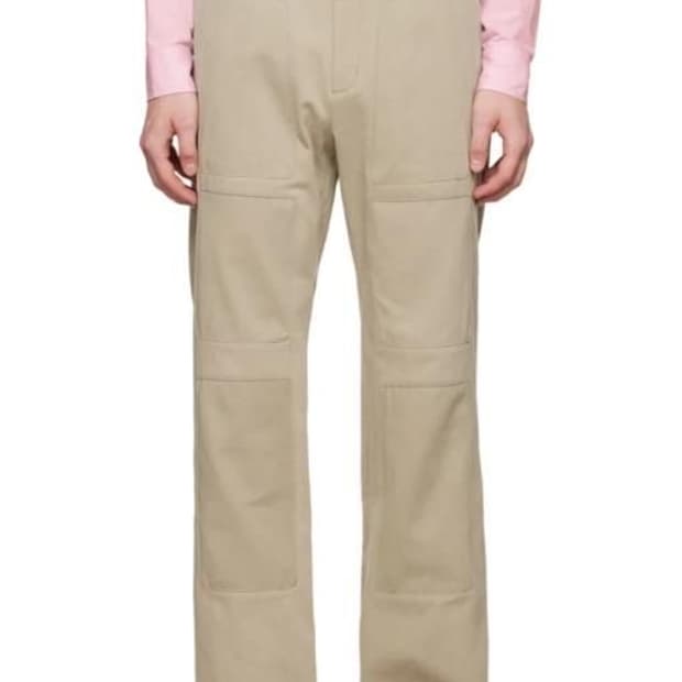 OPEN YY / 토프 스퀘어 리버스 패치 슬랙스