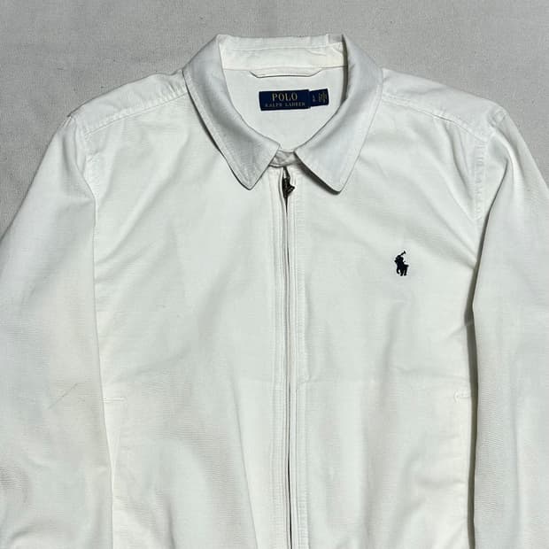 L 폴로랄프로렌 화이트 해링턴 자켓