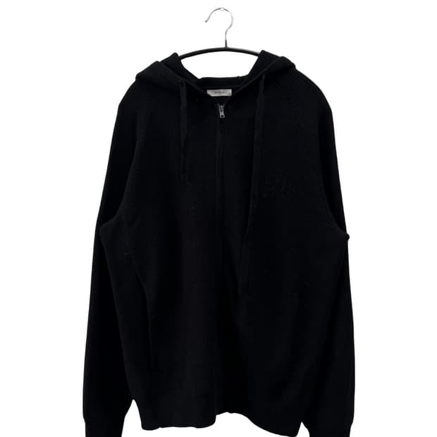 폴햄 니트 후드 집업 블랙