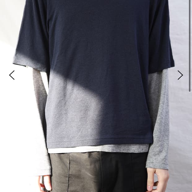 les Alpha layered sleeve (navy / grey)