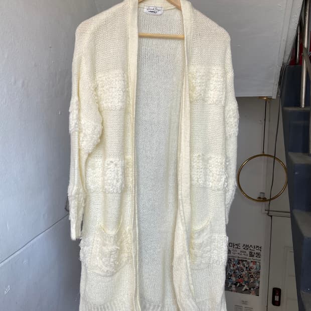 에스닉 니트 롱 가디건