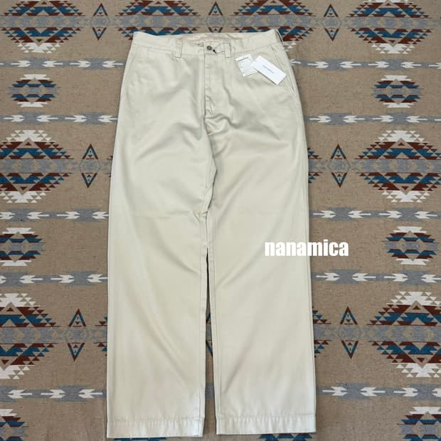 [34] 나나미카 와이드 스트레이트 치노 팬츠 드라이 샌드