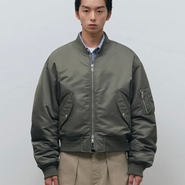 무탠다드 쇼트 MA-1 보머 재킷 [카키]
