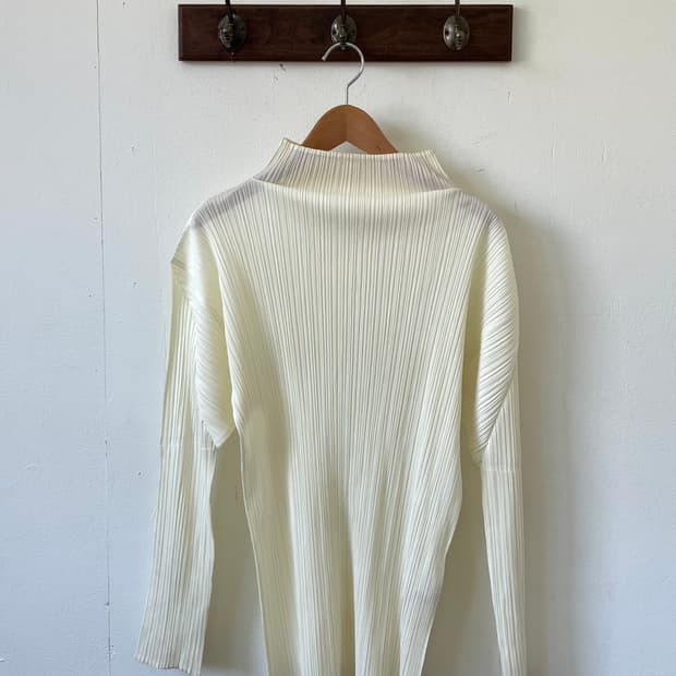 PLEATS PLEASE 아이보리 플리츠 탑