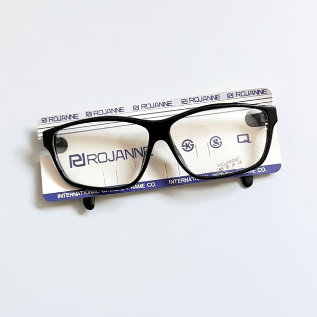 90s ROJANNE 블랙 뿔테 스퀘어 빈티지 안경
