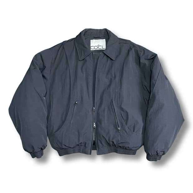 [L] 커스텀어클락 COCL 사이드디테일 블루종 봄버 숏점퍼